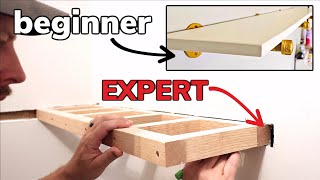 4 Floating Shelves From Beginner to Expert Level [upl. by Cirala796]