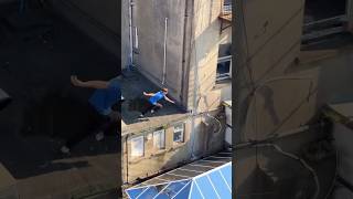 parkour done on top of buildings storror parkuor [upl. by Nnoj]