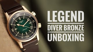 Longines Legend Diver Bronze Unboxing [upl. by Samuel]