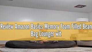 Review Amazon Basics Memory Foam Filled Bean Bag Lounger with Microfiber Cover 6 ft Black Solid [upl. by Meil190]