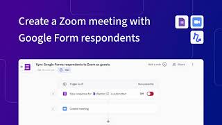 How to create a Zoom meeting for each Google Form submission with Relayapp [upl. by Ellenehc]