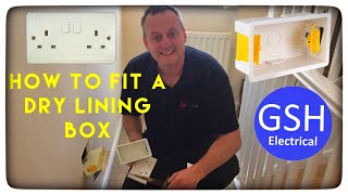 Electrical Practical Skills How to Fit a Dry Lining Box in a Stud Plasterboard or Dry Lined Wall [upl. by Utham]