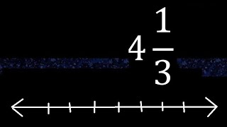 Localize 4 13 na reta numérica fração mista na reta frações mistas [upl. by Dominy312]