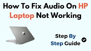 How To Fix Audio On HP Laptop Not Working Windows 11 [upl. by Hank]