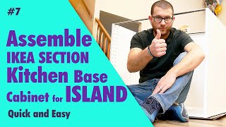 Ikea Section Base Cabinets for Island Quick and Easy Assembly [upl. by Oznarol]