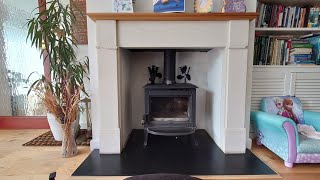 SWEPT THIS JOTUL WOOD BURNING STOVE WITH A METAL BAFFLE PLATE🔥🔥 [upl. by Elyse]