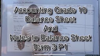 Grade 10 Accounting Term 3  Balance Sheet amp Notes Full video Part 1 of 2024 [upl. by Voorhis]