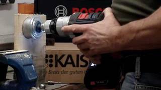 BOSCH GSB18VE2LI 68mm in HolzSchlagbohrschrauber18Volt [upl. by Adekahs401]