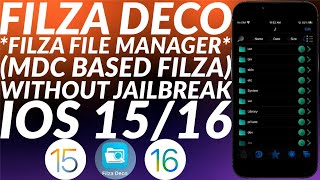 Install amp use Filza Deco iOS 1516 Without Jailbreak  Filza File Manager No Jailbreak  Full Guide [upl. by Tymes]