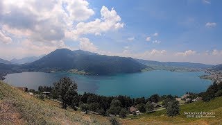 4K Lake Aegerisee summer Zug SWITZERLAND アルプス山脈 [upl. by Aicyla]