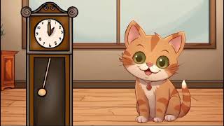 Hickory Dickory Dock Cat Song  Nursery Rhymes amp Kids Songs  Rhyme Time Kids [upl. by Araek]