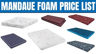 Mandaue Foam Price List 2024  Single Double Queen King Size Mattress Price in Philippines [upl. by Eustis]