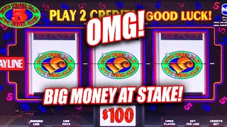 BIG MONEY ON THE HIGH LIMIT SLOT MACHINE 5 TIMES PAY [upl. by Refinneg]