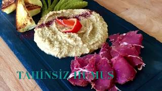 TAHİNSİZ HUMUS TARİFİ HUMUS NASIL YAPILIR HUMUS SUNUMU [upl. by Allevon]