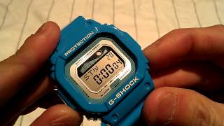 Casio GShock Watch Review  Model GLX56002 Light Blue Surfers Watch [upl. by Coit]