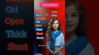 Antonyms in English Grammar antonyms english shortsfeed [upl. by Tail]