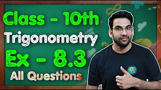 Class  10 Ex  83 Q1234567 Trigonometry NCERT CBSE [upl. by Eladnyl]