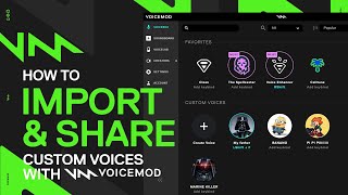 How to import and share custom voices with Voicemod [upl. by Nosrettap]