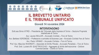 Il brevetto unitario e il Tribunale unificato [upl. by Lartnom]