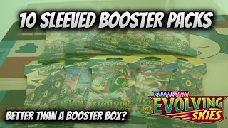 Evolving Skies Sleeved Booster Pack x 10 Better pull rate than a booster box [upl. by Aztiray]