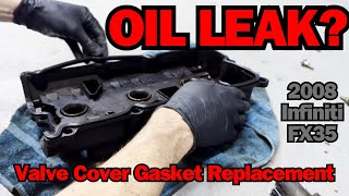 Valve Cover Gasket Replacement  2008 Infiniti FX35 [upl. by Aramak46]