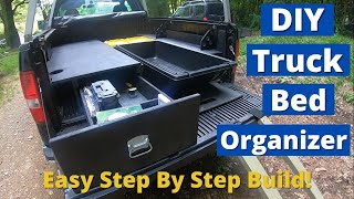 DIY Truck Bed Organizer Set Up Awesome Hunting Fishing amp Camping Storage System [upl. by Griggs]