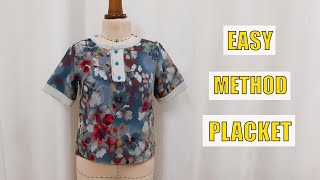 placket sewing tutorial Very Easy Button Placket Kurti Neck Design sewing tips and tricks [upl. by Anigriv]