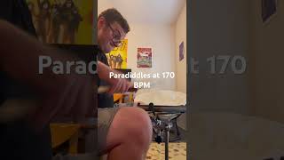 Paradiddles at 170 BPM drums practice music [upl. by Rafael615]