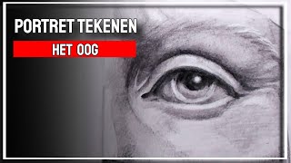 Hoe teken je een Oog  Portret tekenen met houtskool [upl. by Anerehs]