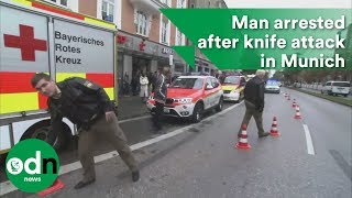 Man arrested after knife attack in Munich [upl. by Rumit]