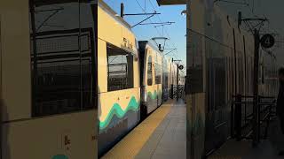 The 1Line Arriving at SeaTac Station With Mt Rainier Views [upl. by Ezmeralda990]