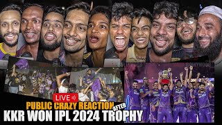 KKR बना IPL 2024 का Champion  Public CRAZY Reaction Kaviya Maran Match छोड़ भागी  KKR vs SRH Final [upl. by Alvira]