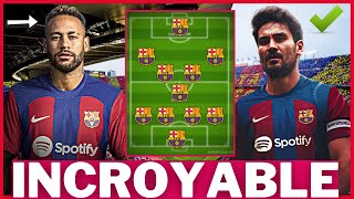 LA COMPOSITON DU BARÇA DE CETTE SAISON  NEYMAR TITULAIRE  LE FC BARCELONE VA GAGNER LA LDC [upl. by Nahtannoj]