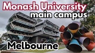 Discovering Monash University Campus in Clayton Melbourne  Walking Tour in Victoria Australia [upl. by Aicirtak86]