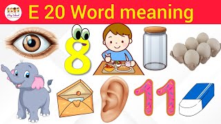 Letter E words for kids phonics letter E E wordsE wordsE for wordswords start with Eplayschool [upl. by Tipton]