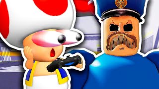 👮🚔 NEW BARRYS PRISON HARD MODE  Toad Plays Roblox BARRYS PRISON RUN OBBY with SKILL [upl. by Camilia]