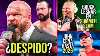 DESPIDO DE DREW MCINTYRE EN WWE  BROCK LESNAR REGRESA EN SUMMERSLAM 2024  RETIRO DE WWE EN 2026 [upl. by Geier]