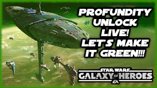 SWGOH Live  Profundity Unlock Roster Reviews and Makin It GREEN [upl. by Atnad815]