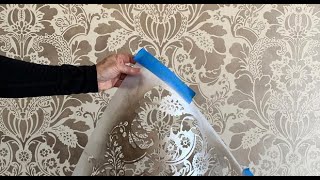 How to Stencil a Metallic Paint Feature Wall Fast and Fearlessly [upl. by Bolling]