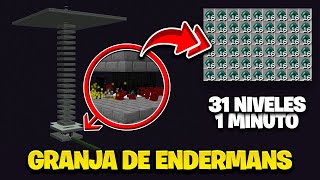 GRANJA DE ENDERMANSEXPERIENCIA POR CAÍDA 1 GOLPE MINECRAFT 11911821181171117116 JAVA [upl. by Gianna]