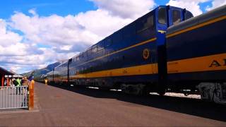 Alaska Railroad Denali Star arriving Denali with Olympus PEN EPl2 [upl. by Ahcurb]