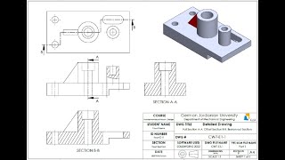 CW71 Sections Assembly Drawings  SolidWorks Arabic [upl. by Nive]