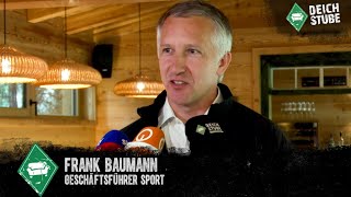 Werder BremenManager Baumann über Transfers So ist der Stand bei Füllkrug Schmidt und Buchanan [upl. by Ailegna]