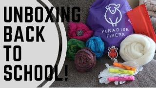 Paradise Fibers Subscription Unboxing Back to School Inspired September 18 [upl. by Ainollopa]