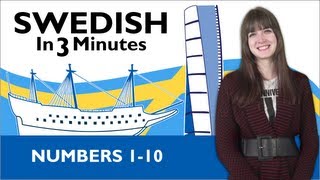 Learn Swedish  Swedish in Three Minutes  Numbers 110 [upl. by Daisi]