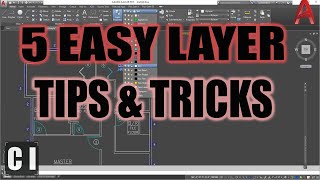 5 Easy LAYER Tips amp Tricks in AUTOCAD  Draw Faster and Easier  2 Minute Tuesday [upl. by Hgielra]