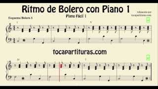 Bolero Partitura Fácil para Piano 1 Esquema Rítmico [upl. by Amabelle]