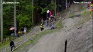 Danny Harts 2011 World Championship Winning Downhill Run at Champery [upl. by Aerdnek279]