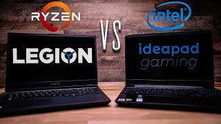 AMD Ryzen 4600H vs Intel 10th Gen i7 10750H  Lenovo Legion 5 VS Lenovo IdeaPad Gaming [upl. by Kremer]