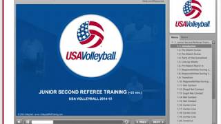 USA Volleyball Academy Junior Second quotDownquot Referee Training 20142015 [upl. by Manoff]